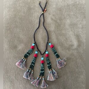 Noonday Collection Bohemian Tassel Necklace with Multicolor Accents